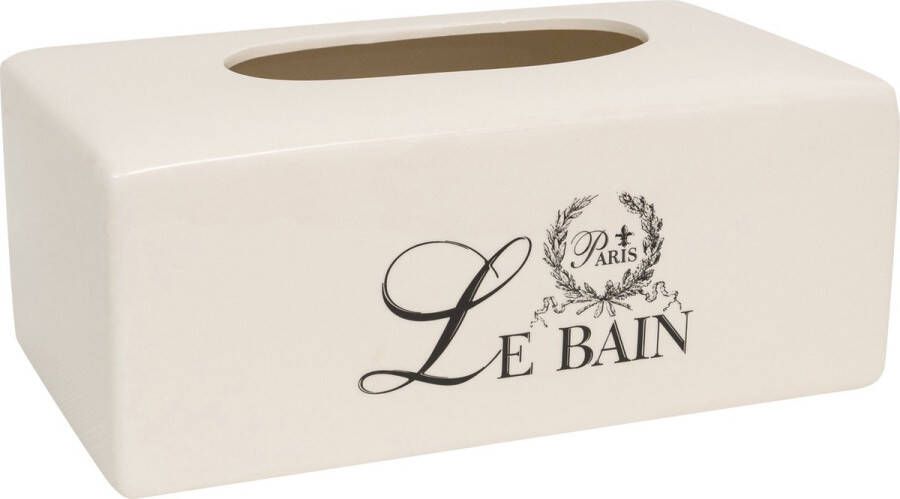 BISCOTTINI Wit porseleinen gedecoreerde handdoekhouder Le Bain Paris L23xPR13xH9 5 cm