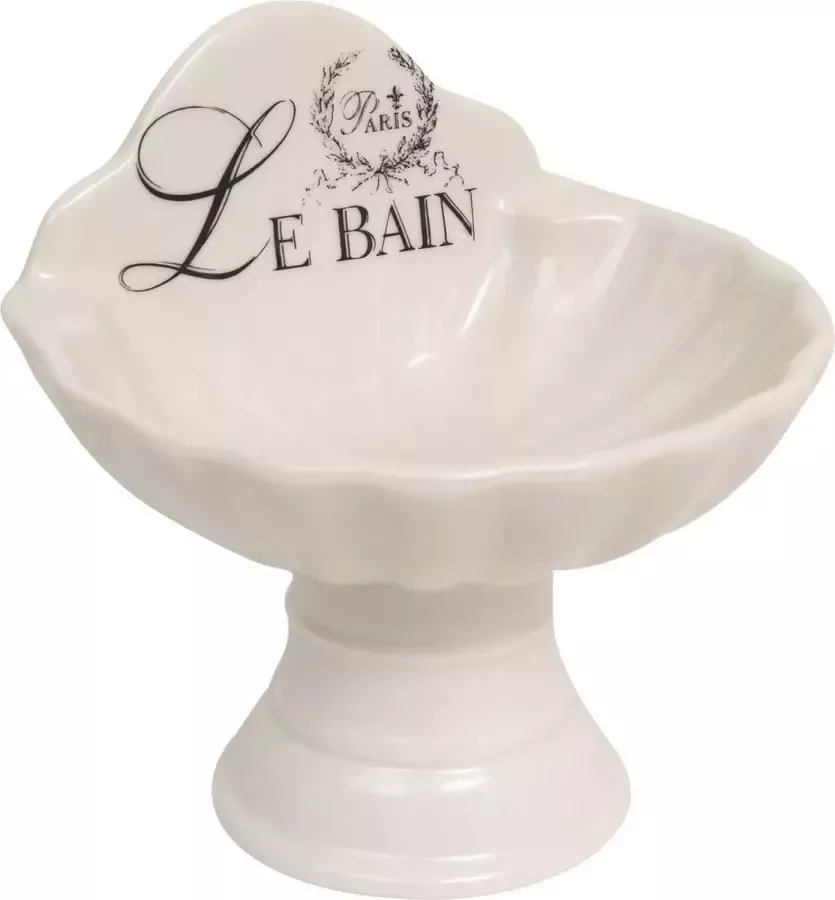 BISCOTTINI Zeephouder leegt zakken in wit porselein versierd met Le Bain Paris L11 2xPR9 5xH10 8 cm