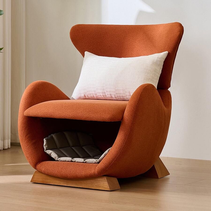 Pugsdrly Design loungestoel in de vorm van een walvis huisdiervriendelijke loungestoel biedt een schuilplaats voor katten en kleine honden krabbestendige stof individuele bank tv-fauteuil voor de woonkamer