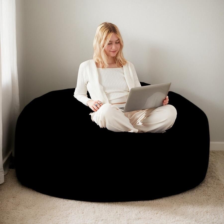 Pugsdrly Pouf 150 zitzak bank voor volwassenen zachte en comfortabele leesfauteuil geschikt voor slaapkamers balkons en andere ruimtes