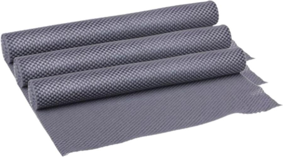 BLACK+DECKER Antislipmat – Set van 3 Stuks – 45 x 125 cm – Antislip Onderkleed op Rol – Grijs – Voorkomt Verschoven Tapijten en Vloerkleden