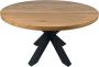 Blackwood Massief Eiken Eettafel Rond 140 cm Stalen Matrix Poot - Thumbnail 2