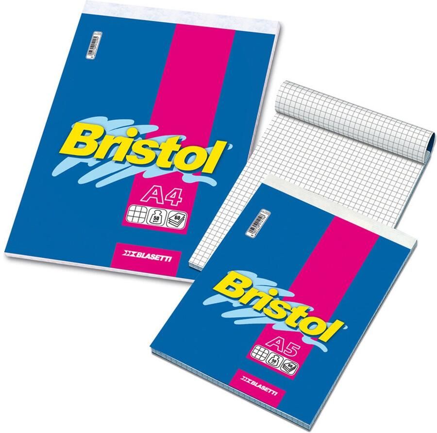 Blasetti Bristol schrijfblok & schrift A5 60 vel Meerkleurig