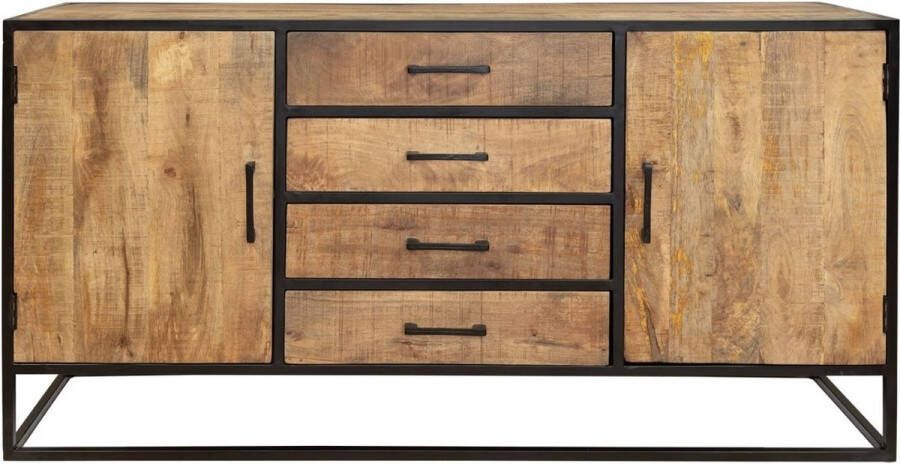 BLenS Dressoir Bolman Small Mangohout 4 Lades 2 Deuren