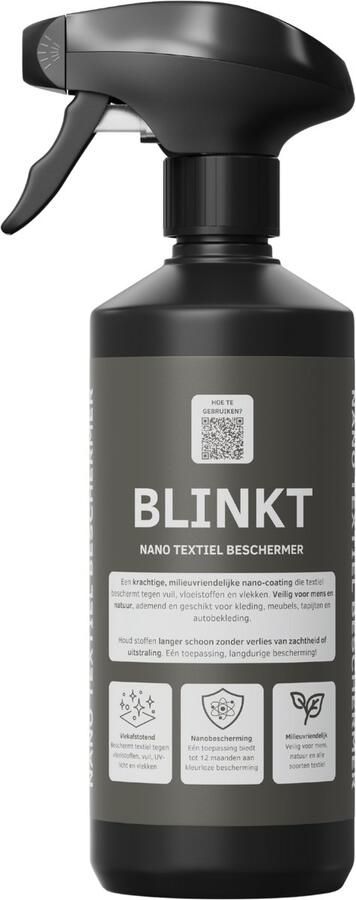 BLINKT Nano Textiel Beschermer – Milieuvriendelijke Waterafstotende Spray – Beschermt Kleding Meubels Tapijten & Tuinkussens – Nano coating – 1 liter