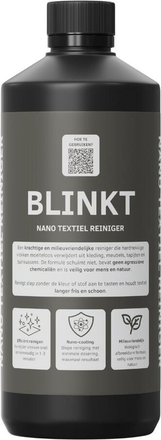 BLINKT Nano Textiel Reiniger – Milieuvriendelijk – Vlekverwijderaar – Voor Kleding Meubels Tapijten & Tuinkussens – Textielreiniger – 500ml - Foto 2