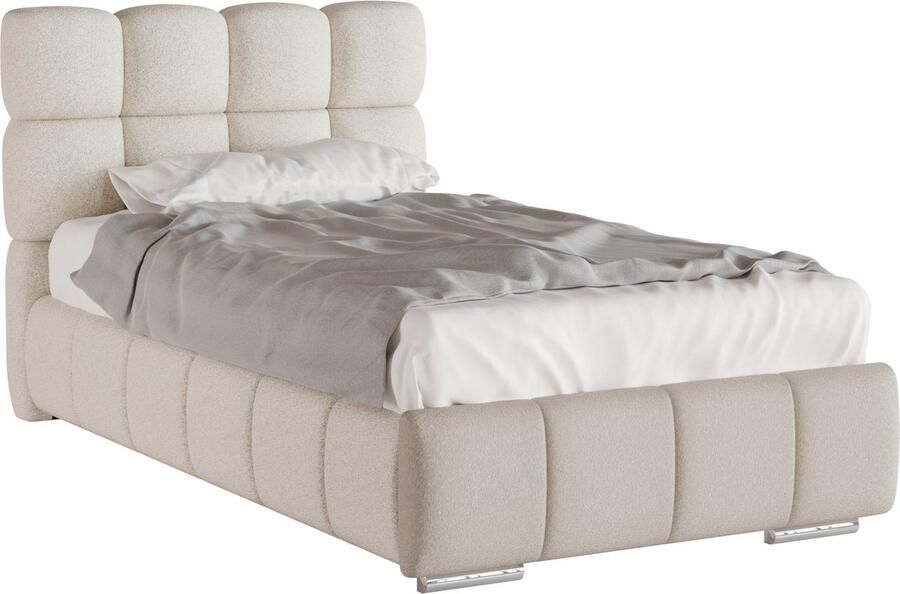 Bliss Tweepersoonsbed 100 x 200 cm met opbergruimte lattenbodem en Pocketveringmatras H3 (19 cm hoog)
