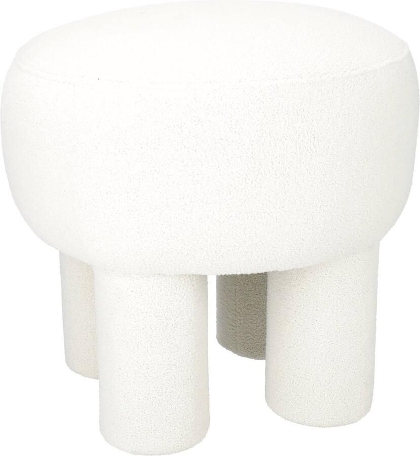 Blokker poef Luxury 43x43x43cm crème