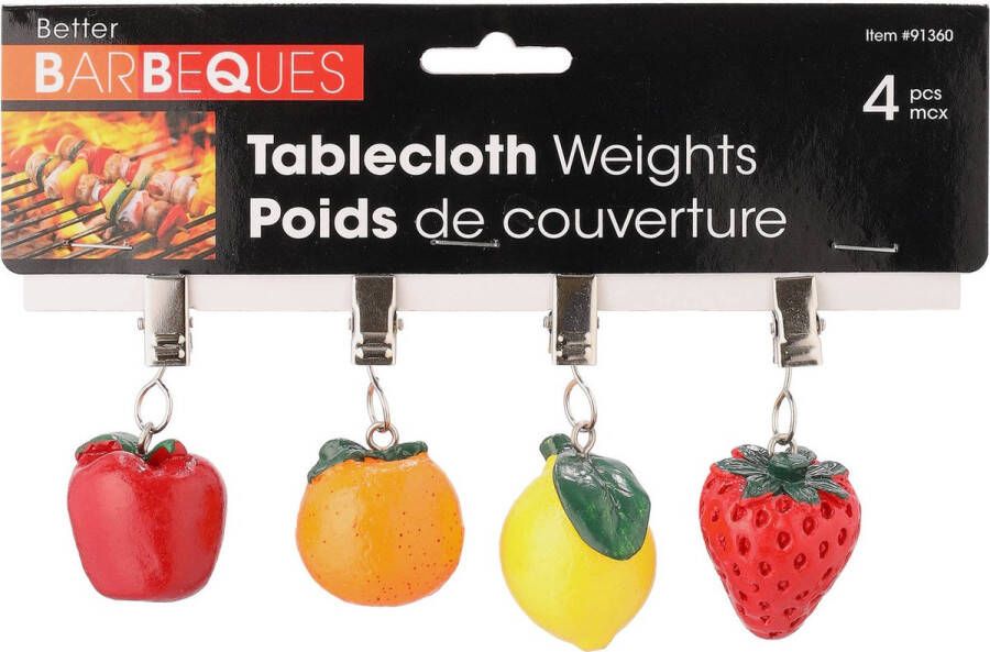 Blokker Tafelkleedhangers Fruit Tafelkleedgewichten 4 Stuks