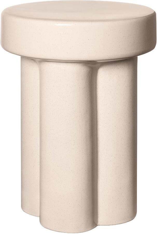 Blomus Toru bijzettafel kruk H44cm D33cm lily white - Foto 2