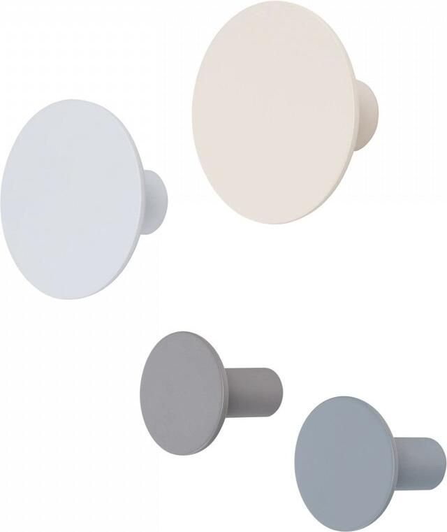 Blomus Ponto wandhaken set van 4: warm grey tradewinds micra chip & moonbeam