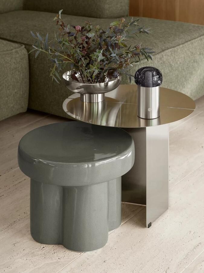 Blomus Toru bijzettafel kruk H32cm D40cm elephant skin