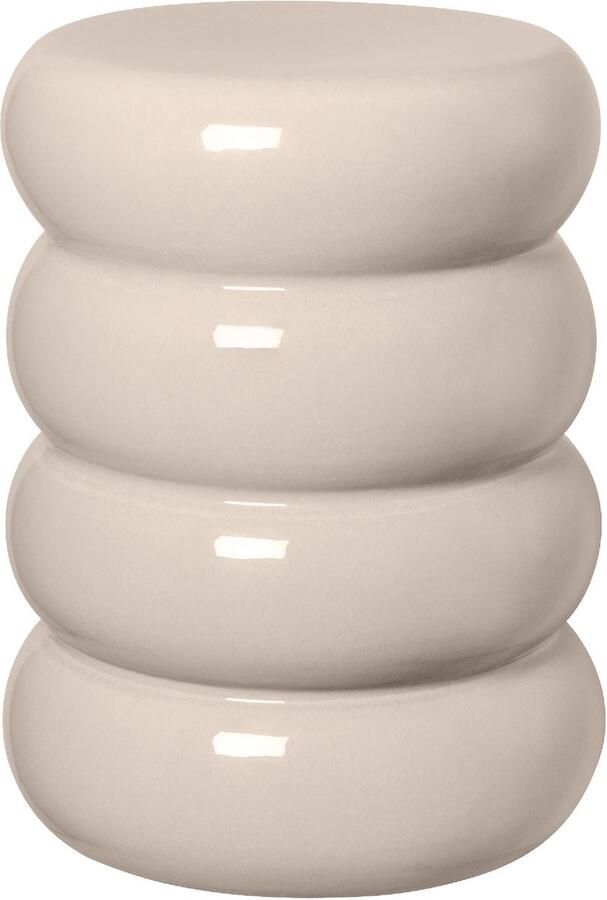 Blomus Toru Bijzettafel Lily White Rond Wit Ivoor Polystone