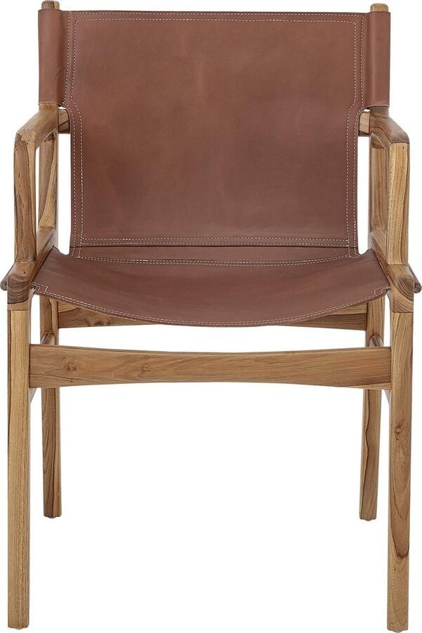 Bloomingville Ollie Loungestoel Bruin Leer