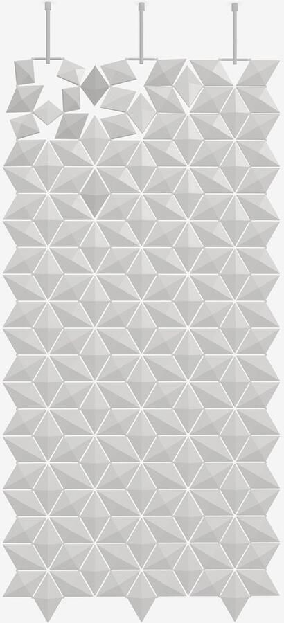 Bloomming Eetkamer partition voor gestructureerde ruimtes – Facet 102 × 207 cm in parelgrijs - Foto 2