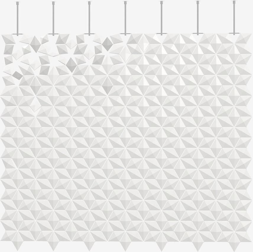 Bloomming Hotel lobby scheidingswand – Facet 238 × 207 cm in wit - Foto 2