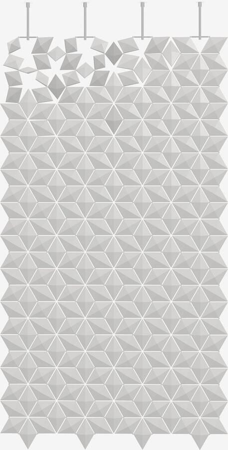 Bloomming Scheidingswand voor open woonruimtes – Facet 136 × 246 cm in parelgrijs - Foto 2