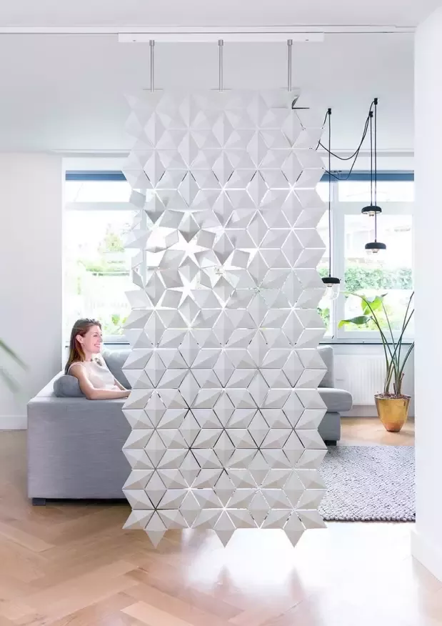 Bloomming Hangende scheidingswand Facet 102 x 226 cm met schuif oplossing