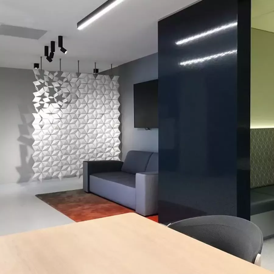 Bloomming Hangende scheidingswand Facet 170 x 207 cm in Wit