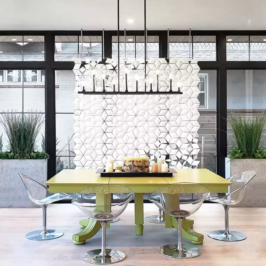 Bloomming Hangende scheidingswand Facet 204 x 226 cm in Wit