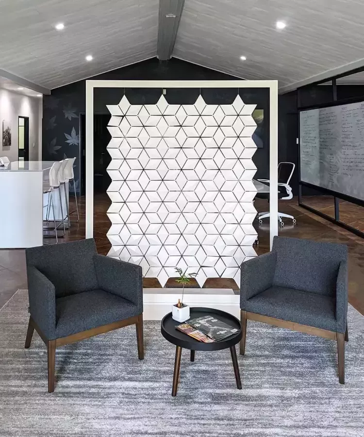 Bloomming Vrijstaande scheidingswand Facet 170 x 200 cm in Wit