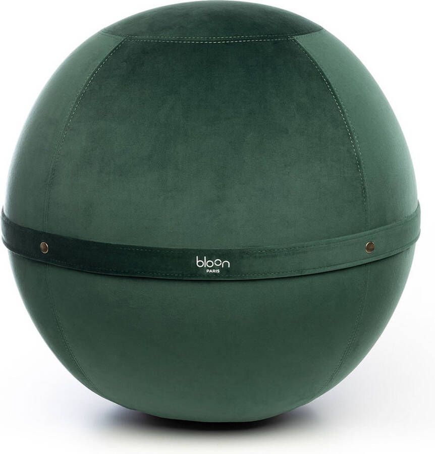 BLOON PARIS Zitbal 55 cm Velvet Groen Zitbal volwassenen Ergonomische bureaustoel Zitbal kantoor