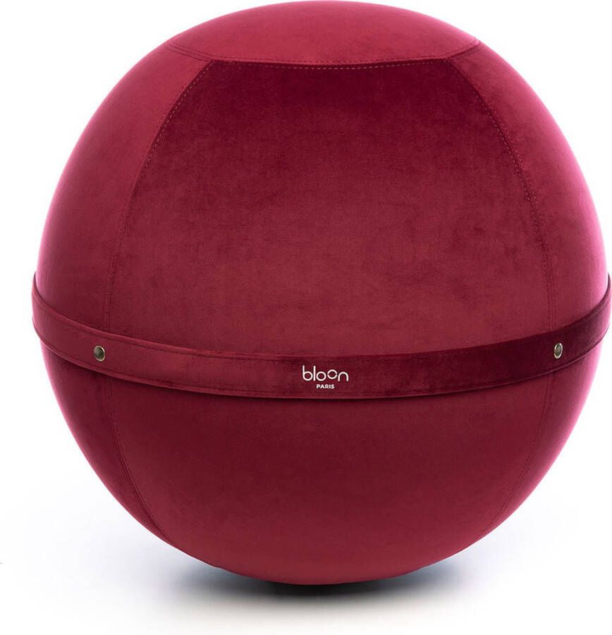 BLOON PARIS Zitbal 65 cm Velvet Rood Zitbal kantoor Ergonomische bureaustoel Zitbal voor volwassenen