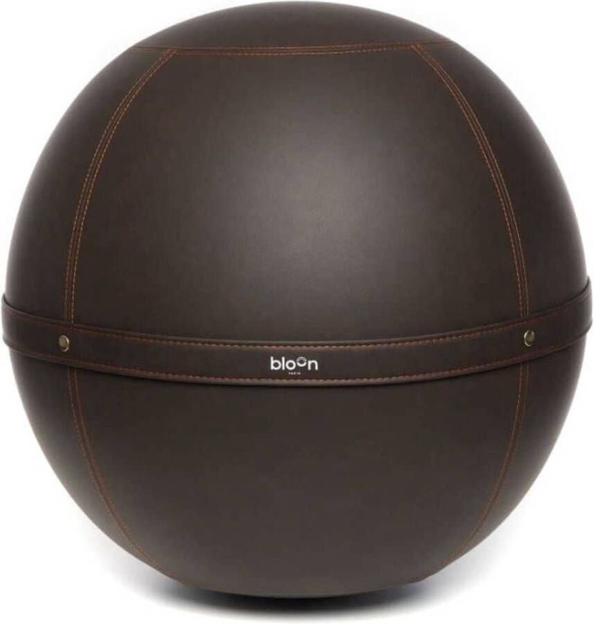 BLOON PARIS zitbal Leer Chocolade 55 cm Ergonomische bureaustoel