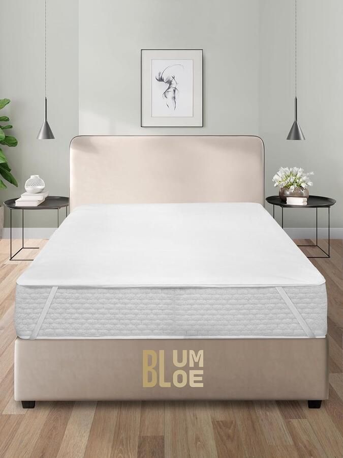 Bloume Matrasbeschermer 140 x 200cm Bloeme Matrasmolton Waterdichte Matrasbeschermer 140x200 Hoeslakenbadstof Matrasbeschermhoezen Antibacteriëel Rondom Elastiek Wit Waterdichte Matras Beschermer Incontinentie Matrasbeschermer