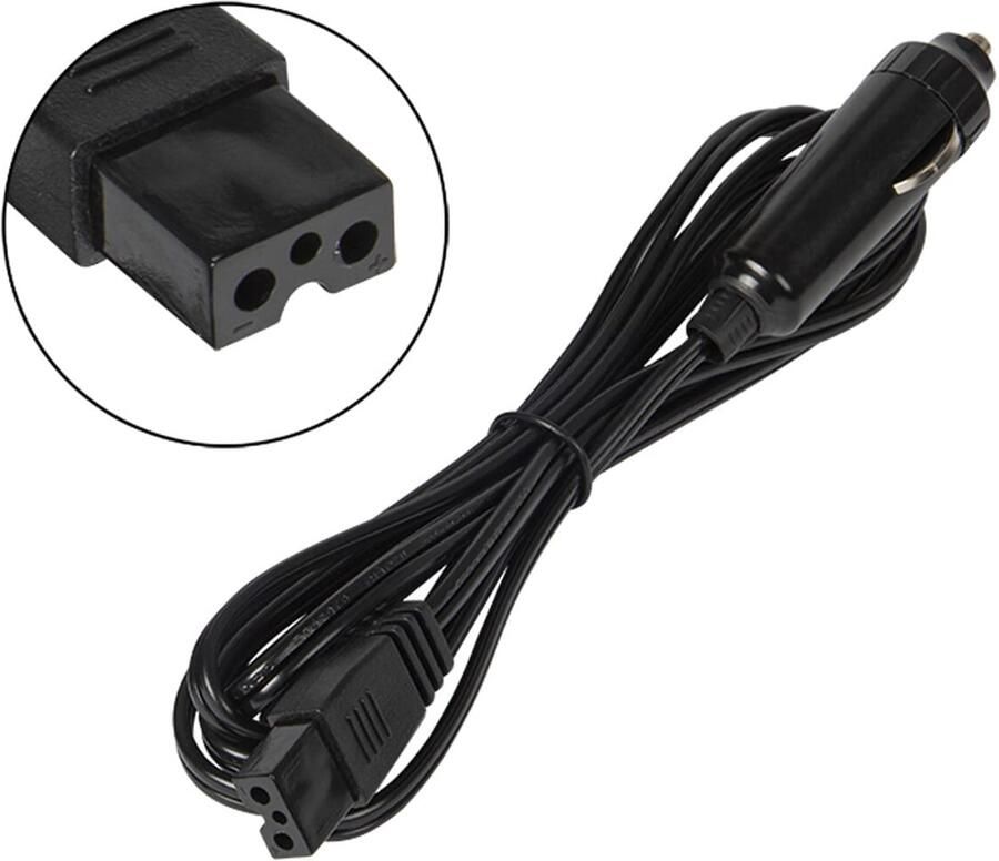 Blow Koelbox Autoladerkabel 12V Sigarettenplug naar 3-Pins Aansluiting 2 Meter