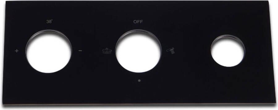Blue Label Blue Brondby afdekplaat inb douche mat Zwart