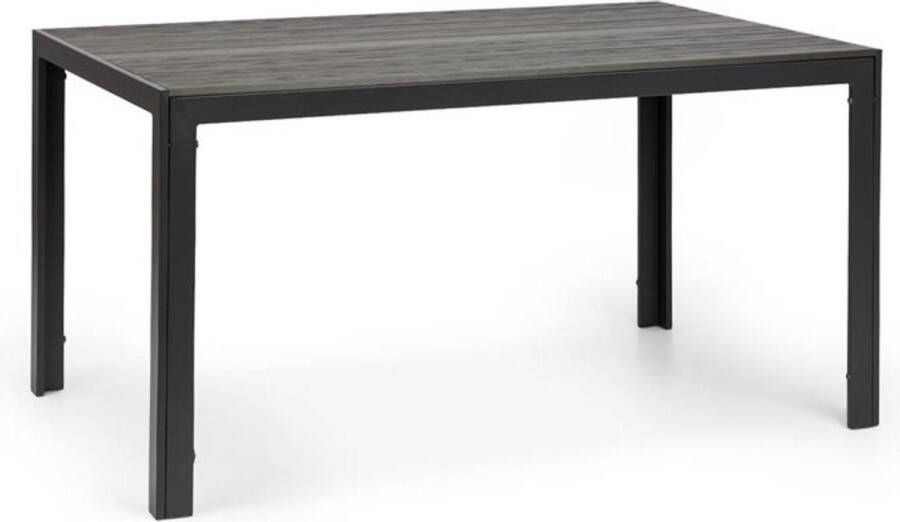 Blumfeldt Bilbao tuintafel 150 x 90 cm tafeloppervlak voor max. 6 personen polywood aluminium