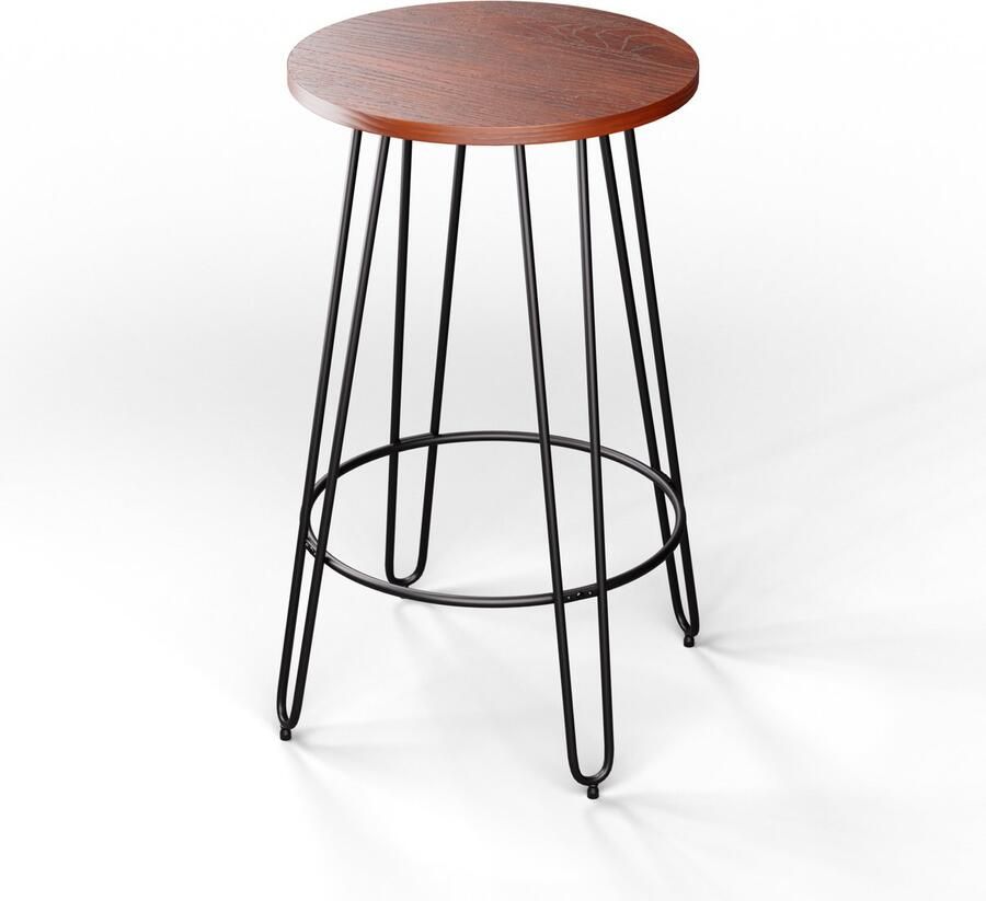 Blumfeldt Bartafel Statafel Massief houten 120 X 60 cm Stabiele bistro & bar statafel rechthoekig Eenvoudig te monteren Zwart - Foto 2