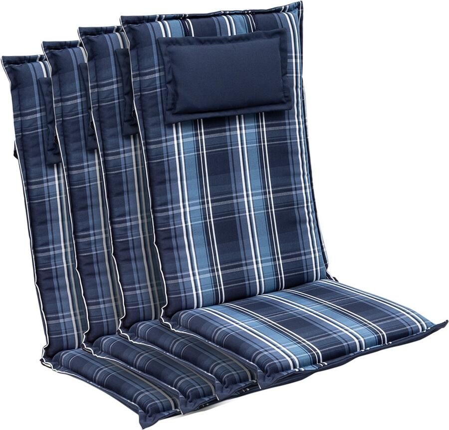 Blumfeldt Donau stoelkussen zitkussen hoge rug tuinstoel polyester 50x120x6cm