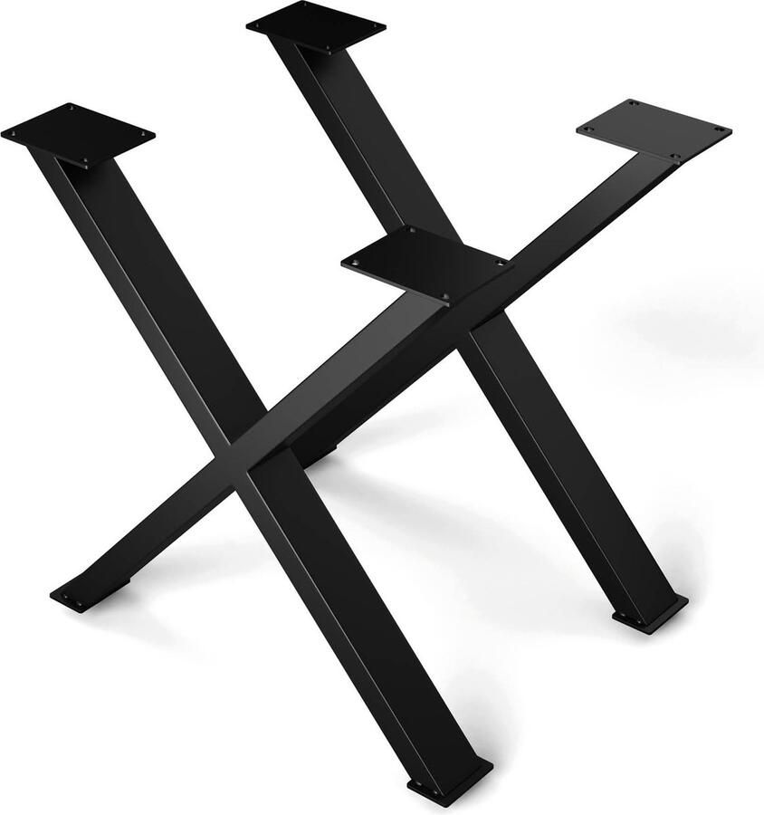 Blumfeldt Urbanfodge Tafelpoten Matzwarte stalen poten Modern ontwerp 200 kg Hoogte 71 cm Lengte 70 cm Zwart