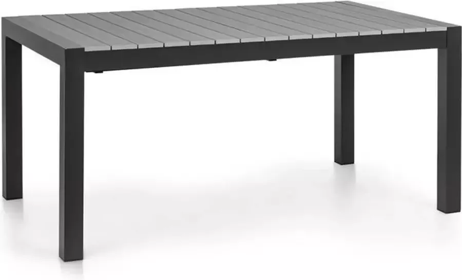 Blumfeldt Menorca Expand tuintafel 163 x 95 cm voor 8 personen aluminium polywood teak Weer- en UV bestendig