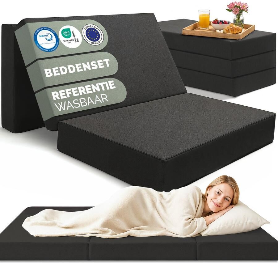 Blumtal Opvouwbaar Matras 3-Delig vouwmatras Draagbaar matras Logeermatras 15 cm dik 200 x 140 cm