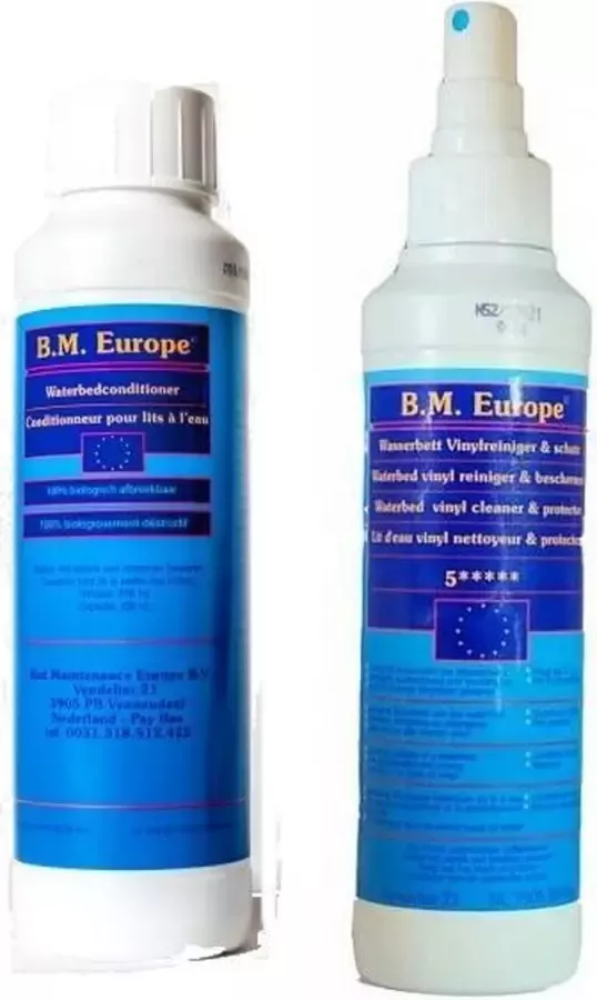 BM Europe Waterbed conditoner en vinylcleaner promotieset 250 ml
