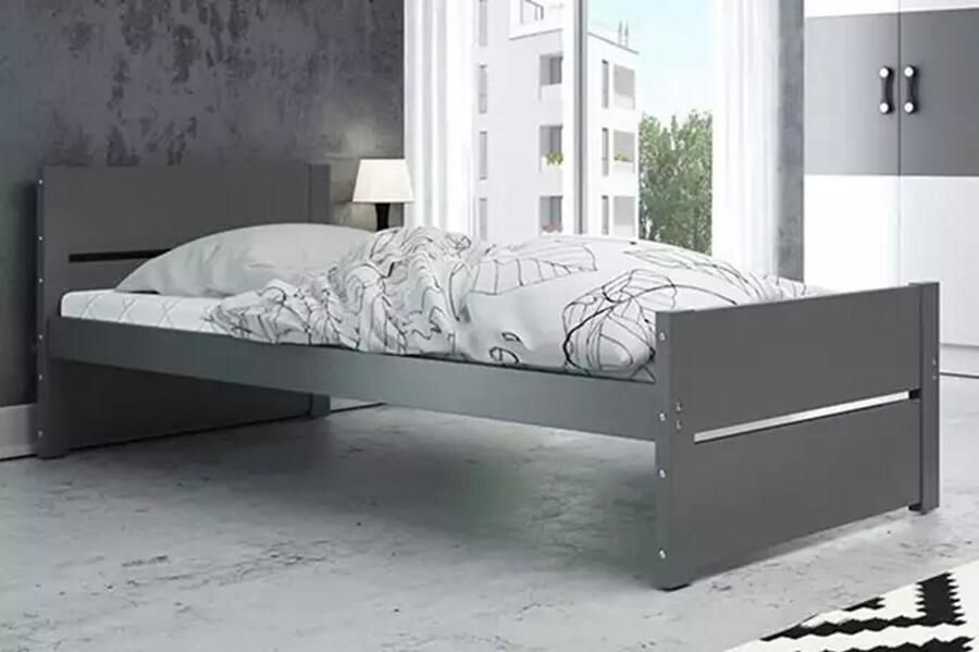 BMS Eenpersoons Jeugdbed 90x200 cm Graphiet