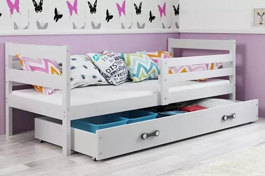 BMS ERYK Eenpersoonsbed 90x200 cm Wit