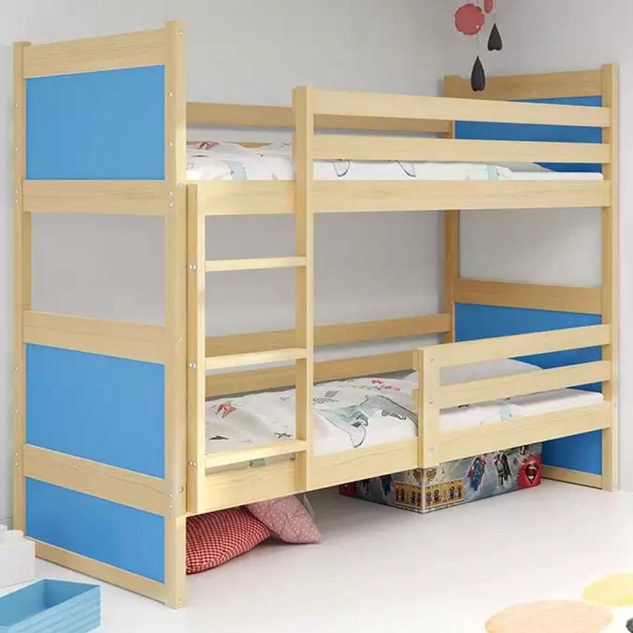 BMS Bunk Bed Pine Wood Blue Finish