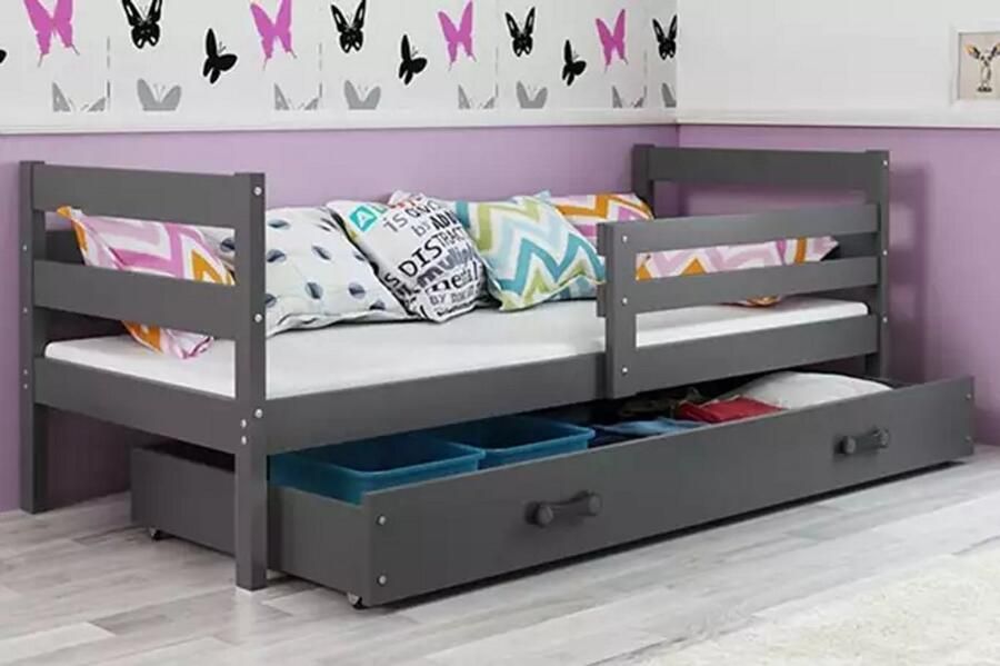 BMS Single Youth Bed ERYK 90x200 cm Met Lade Grafiet