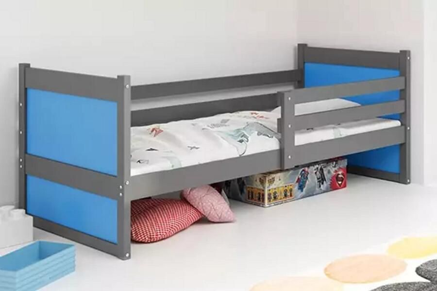 BMS RICO Eenpersoonsbed 90x200 cm Kinderen Grafiet Blauw