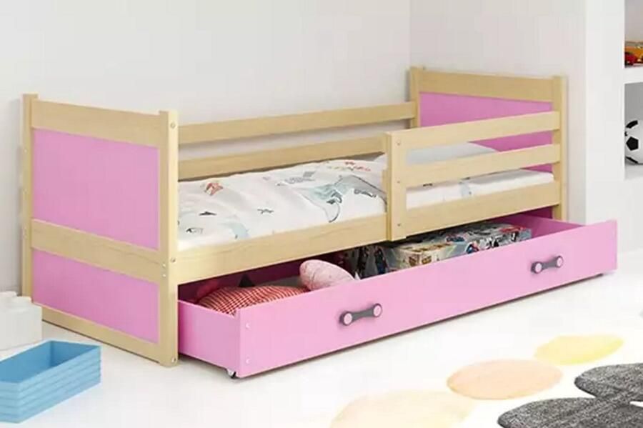 BMS Jeugd Eenpersoonsbed 90x200 cm Pine Pink