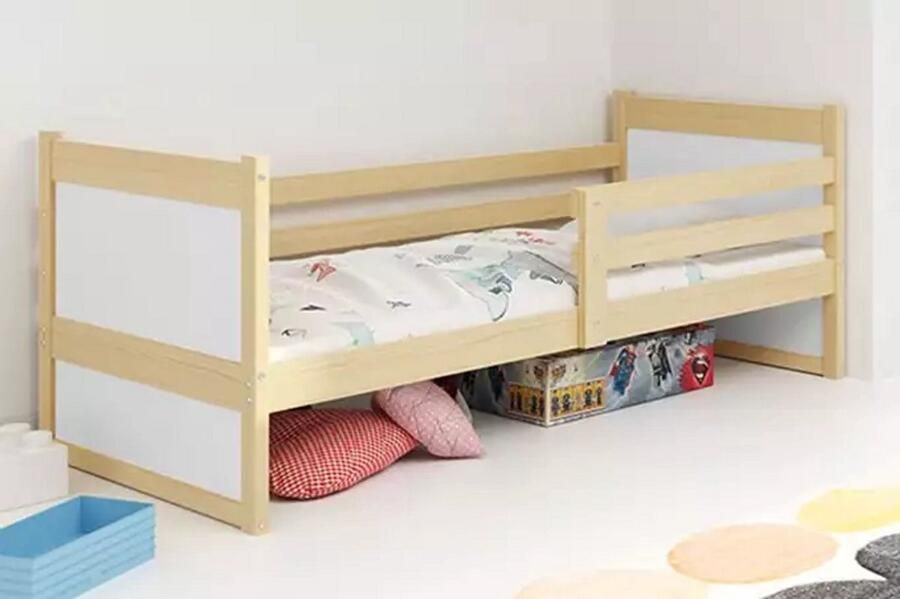 BMS Eenpersoonsbed RICO 90x200 cm Pine Wit