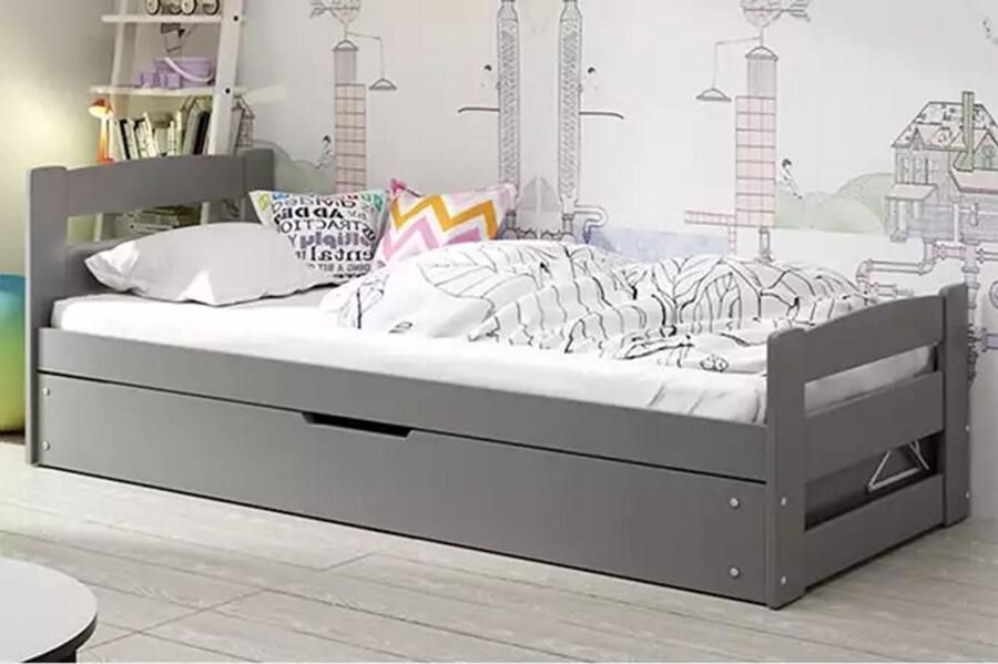 BMS Eenpersoonsbed 90x200 cm Jongens Graphiet