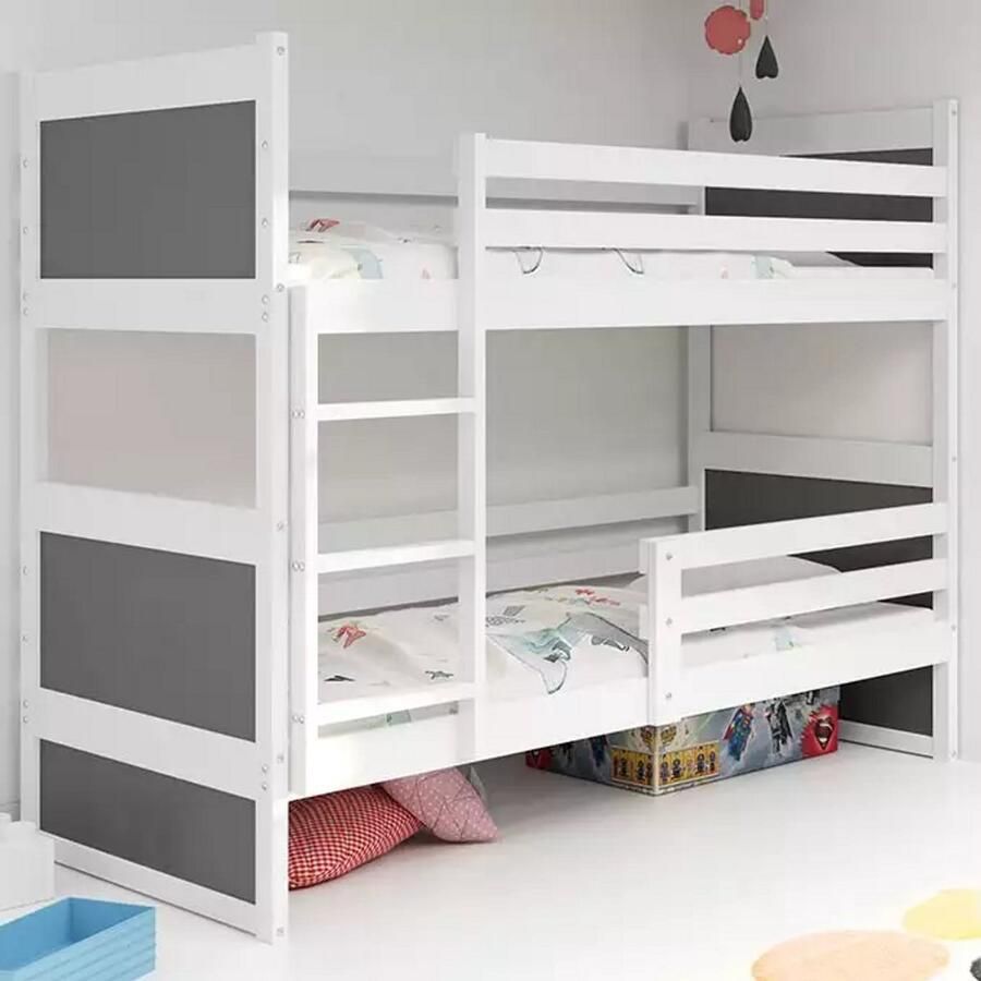 BMS Bunk Youth Bed 90x190 cm Wit Graphiet