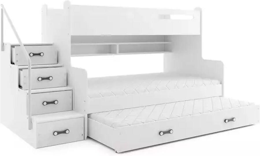 BMS Jeugdbed 120x200 Wit Inclusief Matras en Lade