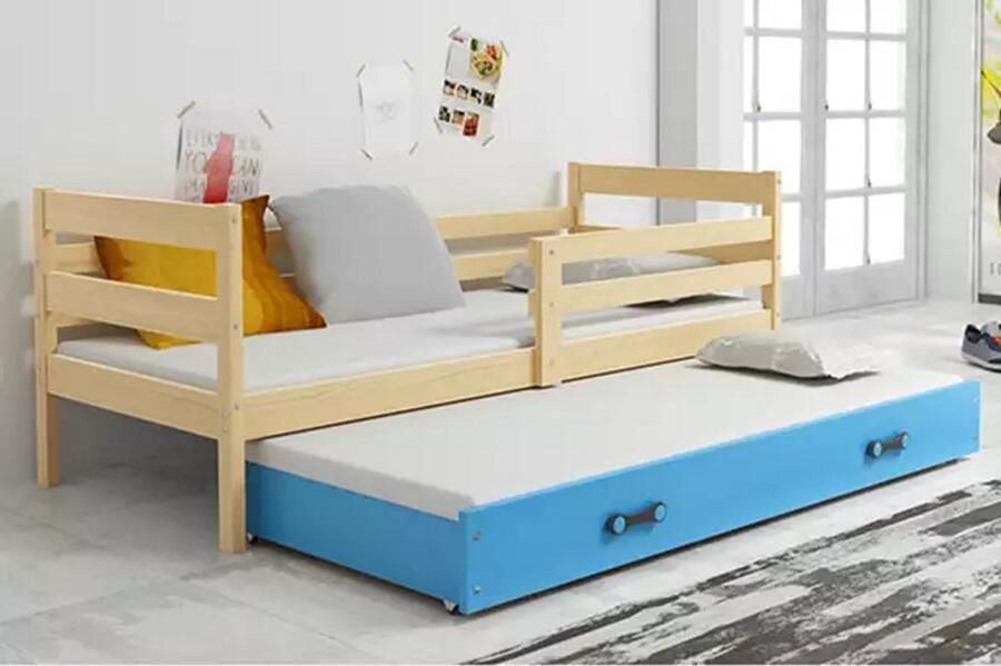 BMS Pull-Out Youth Bed 80x190 cm inclusief Matras & Lades Pine Blue