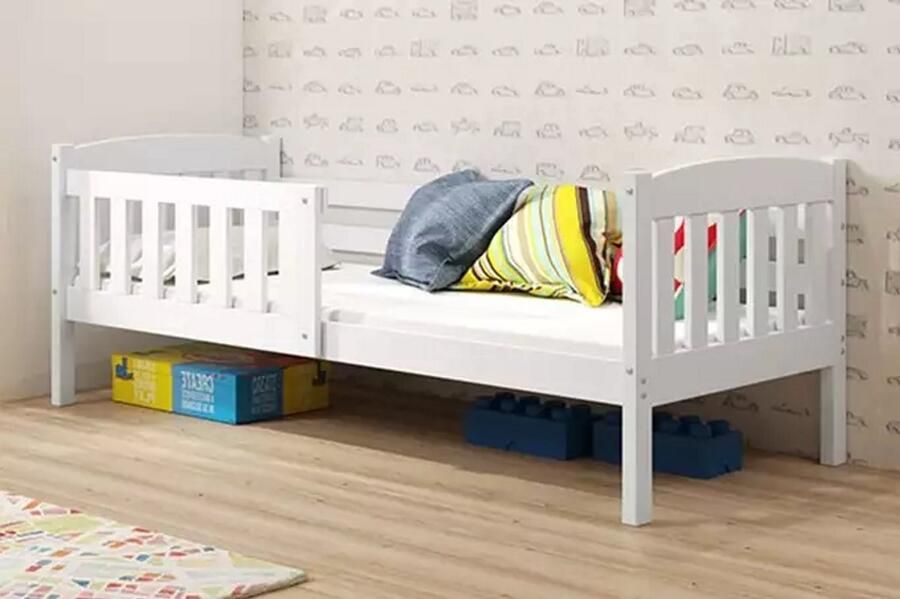 BMS KUBUŚ Single Youth Bed 90x190 cm Met Matras Wit